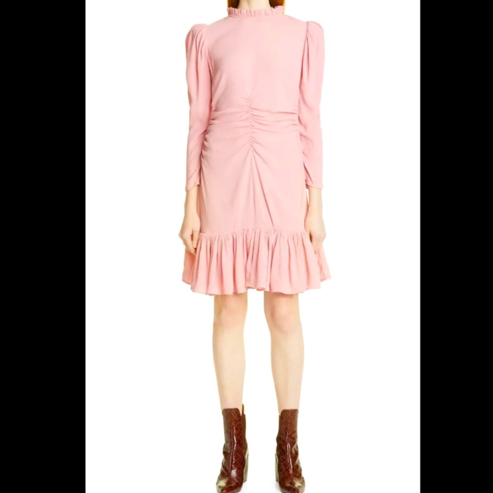 🔥 by TIMO Ruffle Collar Long Sleeve Minidress NWT XS ‼️
